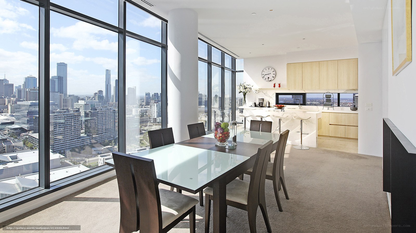 Modern apartment with city view
