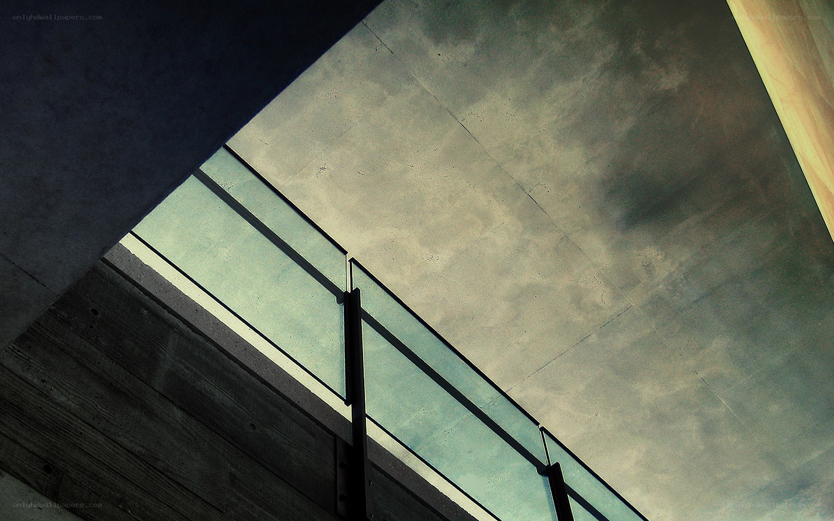 modern architectural ceiling view