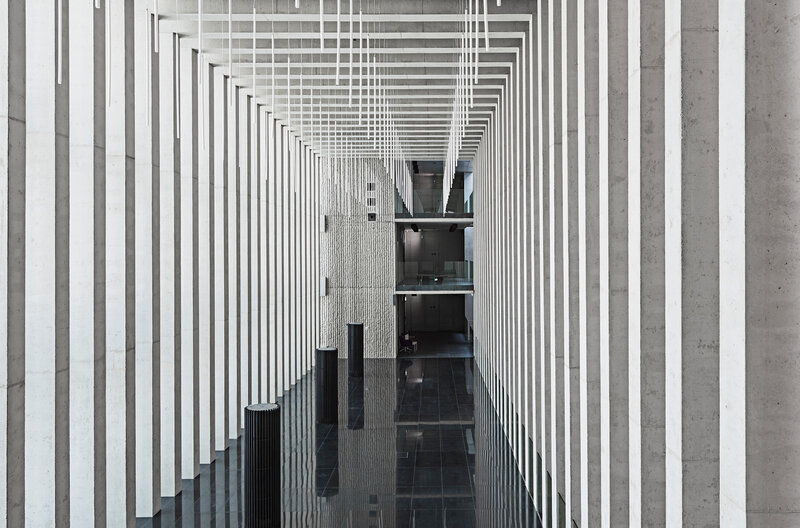Modern Architectural Corridor — White, Minimalist