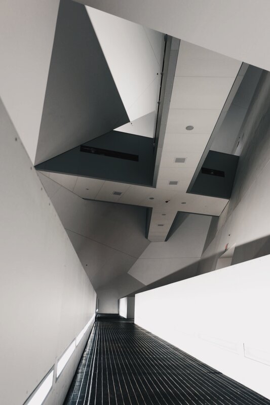 Modern Architectural Corridor — White