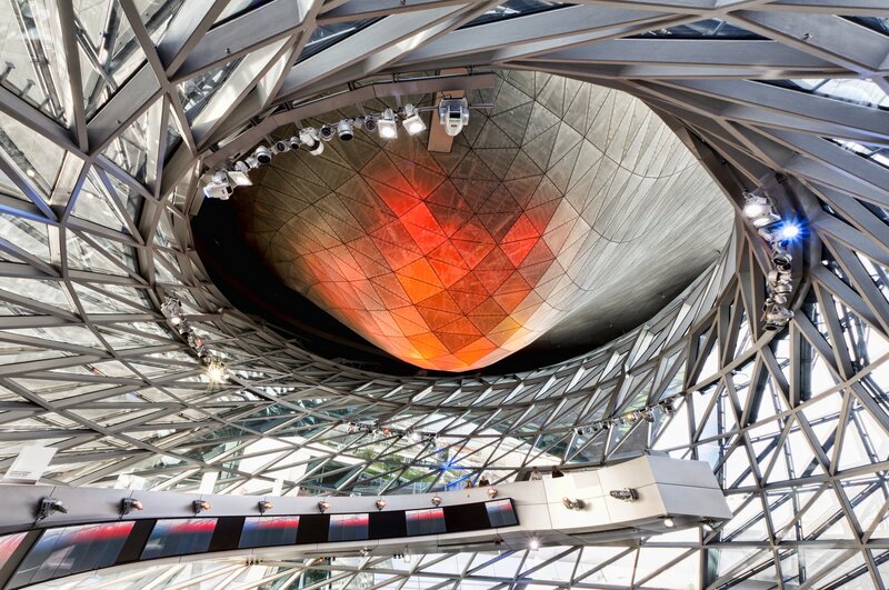 modern architectural dome interior