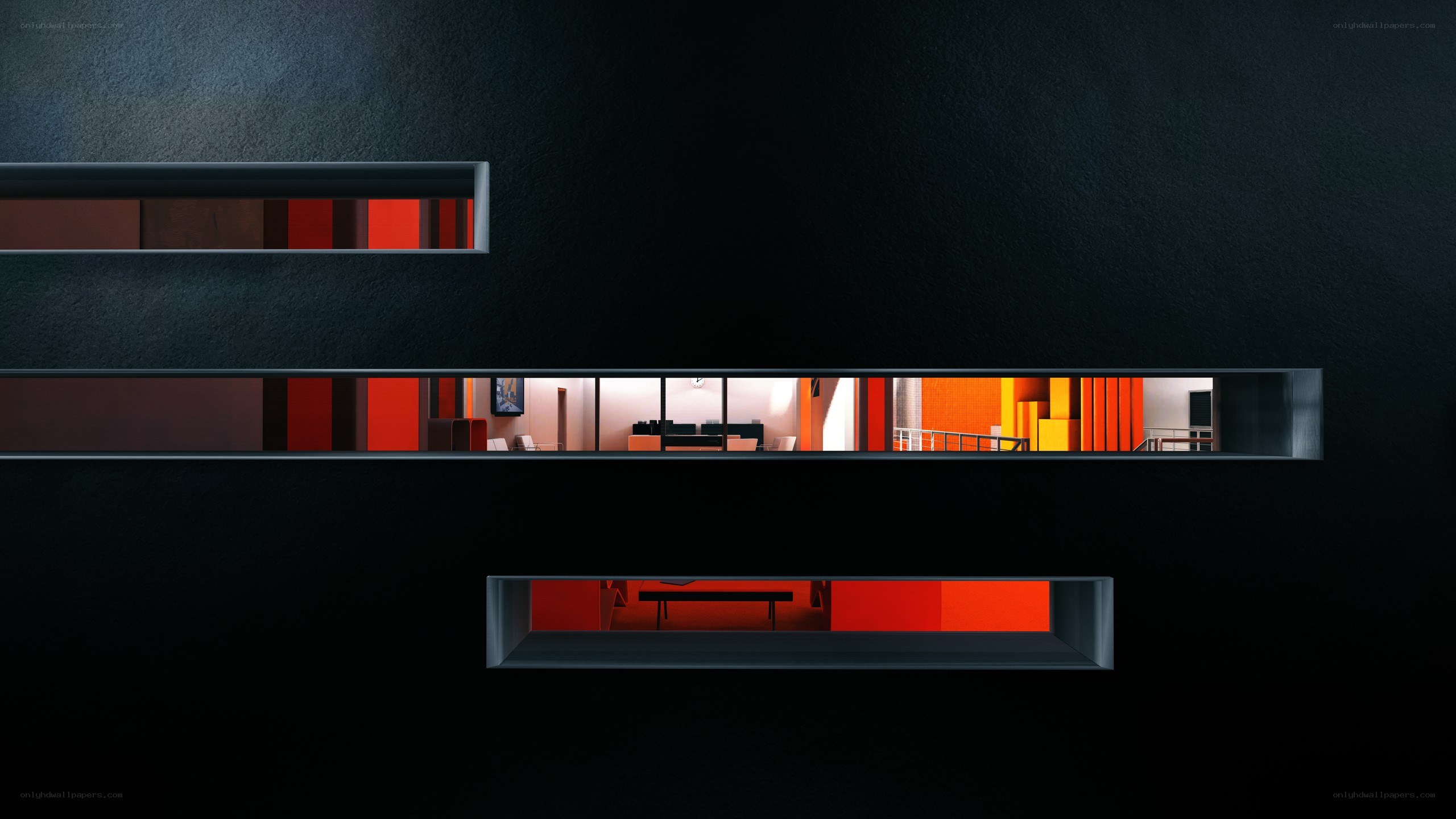 Modern architectural interior view