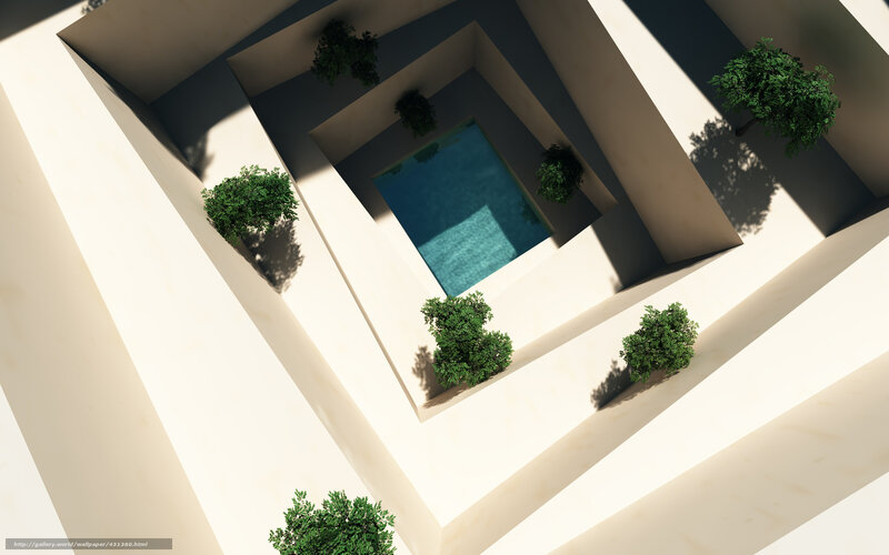 Modern architectural pool design