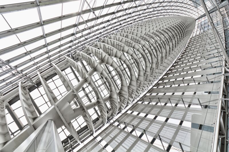 Modern architectural spiral structure