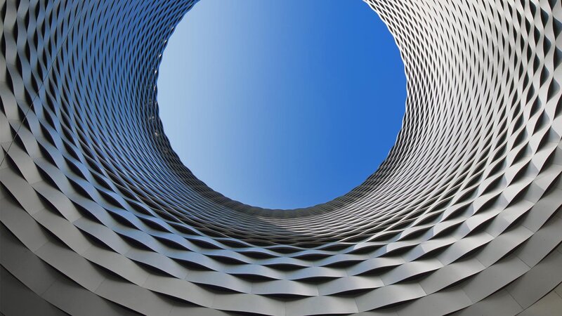 Modern Architectural Structure — Blue