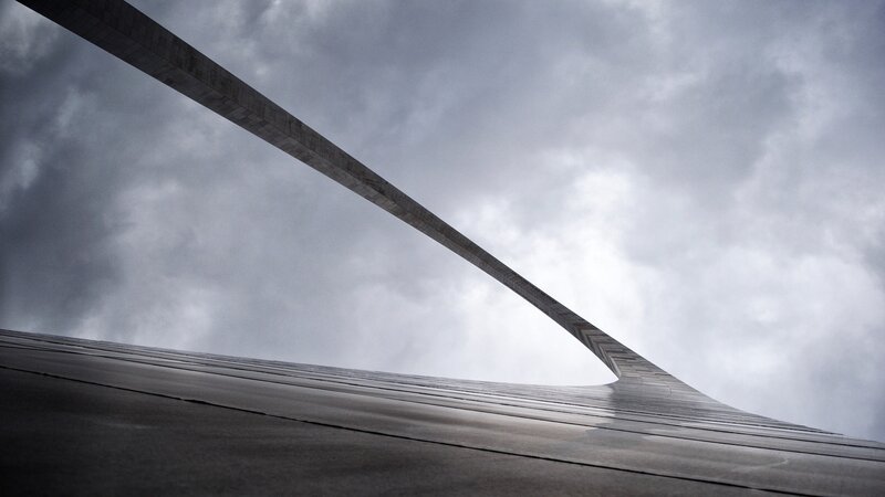 Modern Architectural Structure — Gray, Dramatic, Photograph
