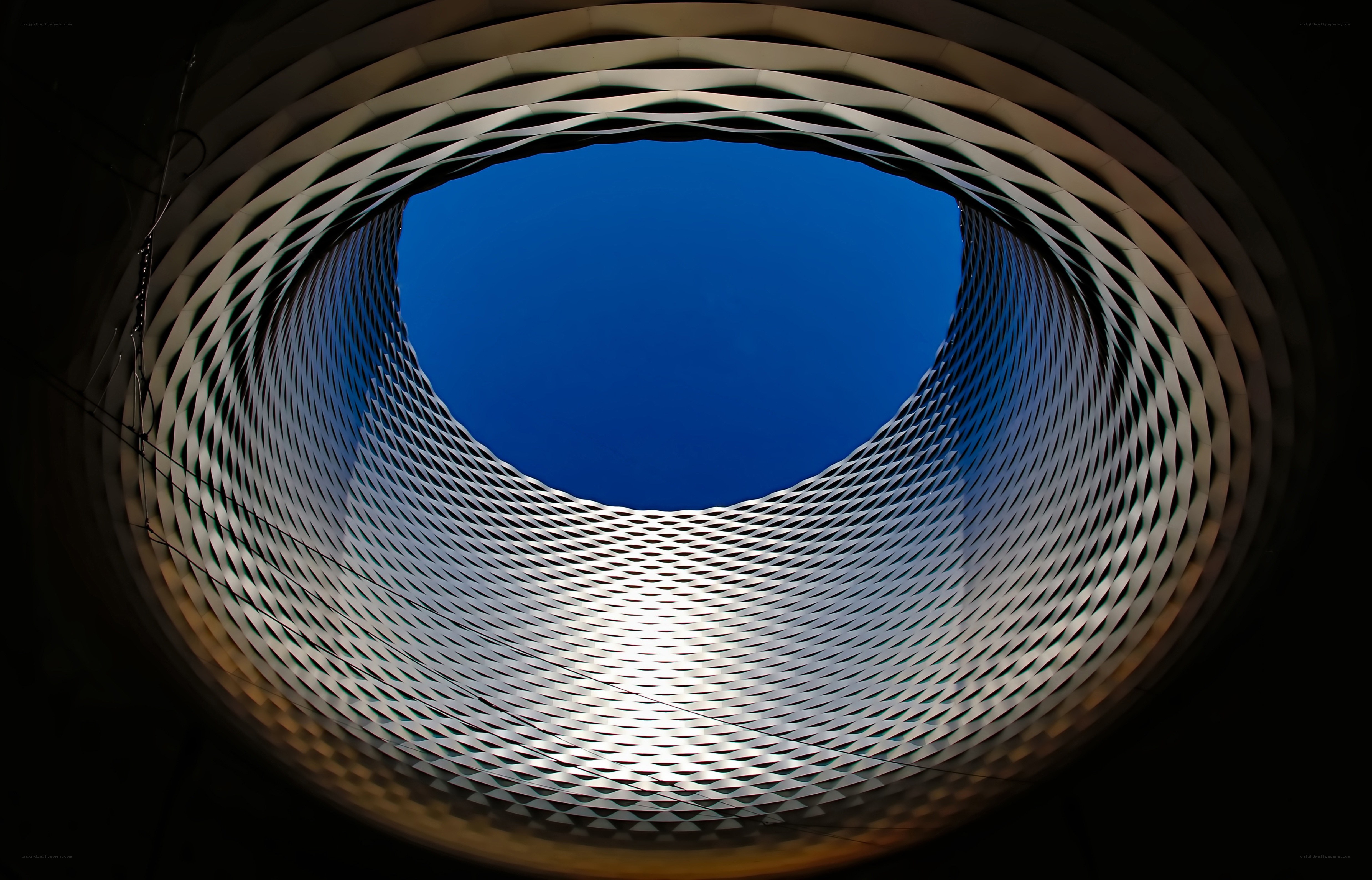 modern architectural tunnel view