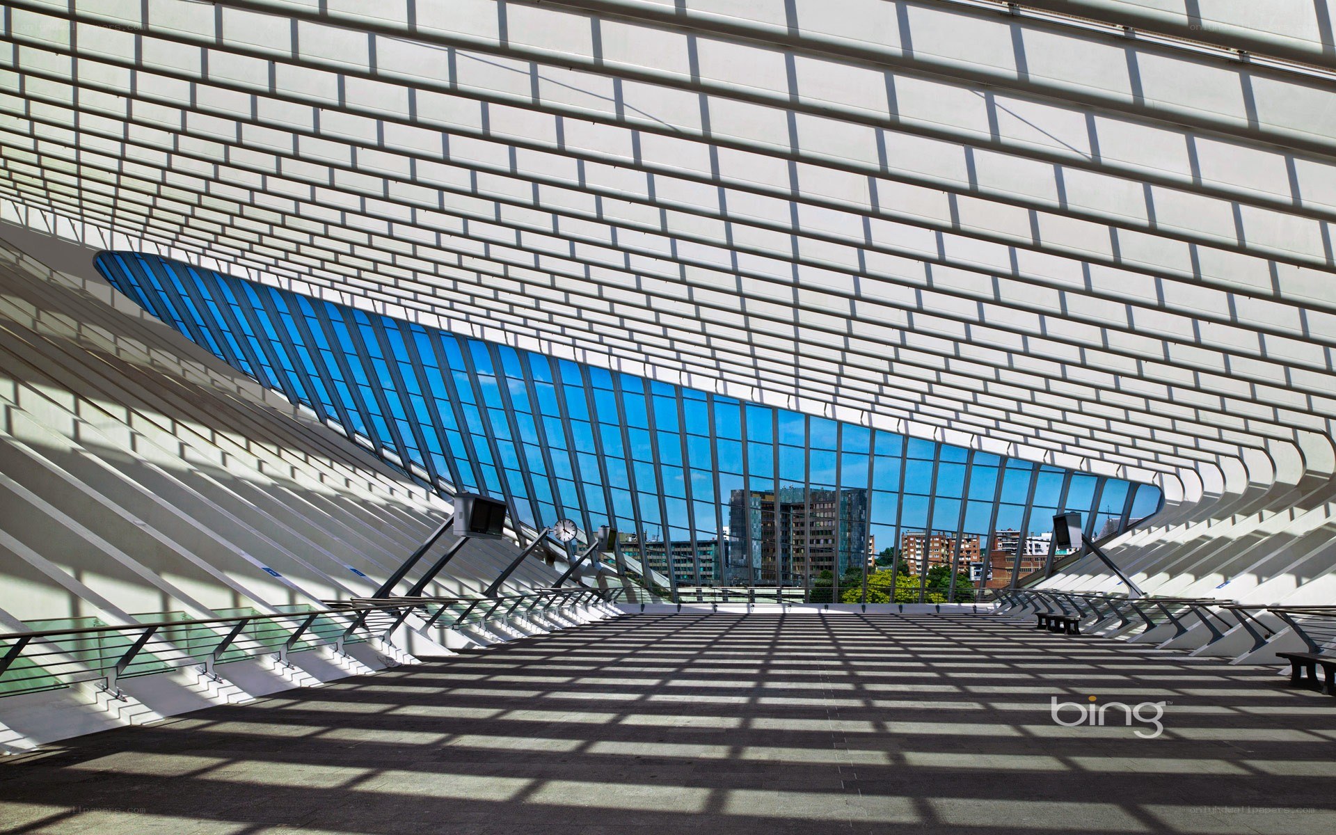 Modern architectural walkway