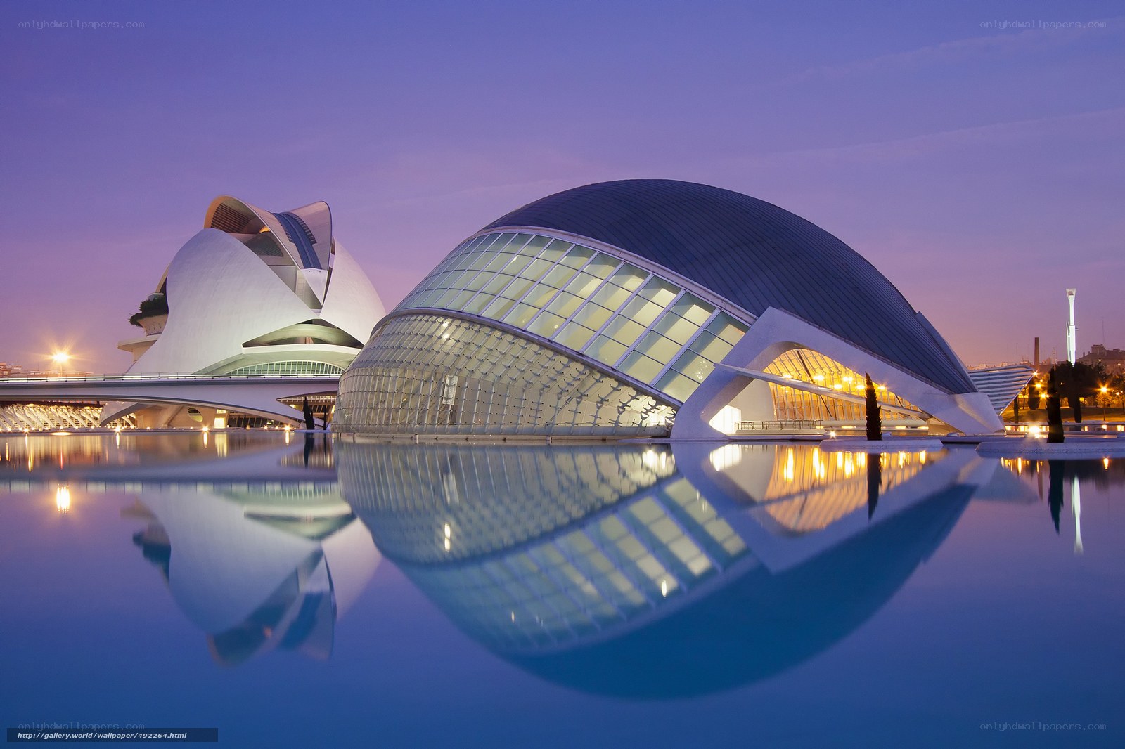 Modern architecture at dusk