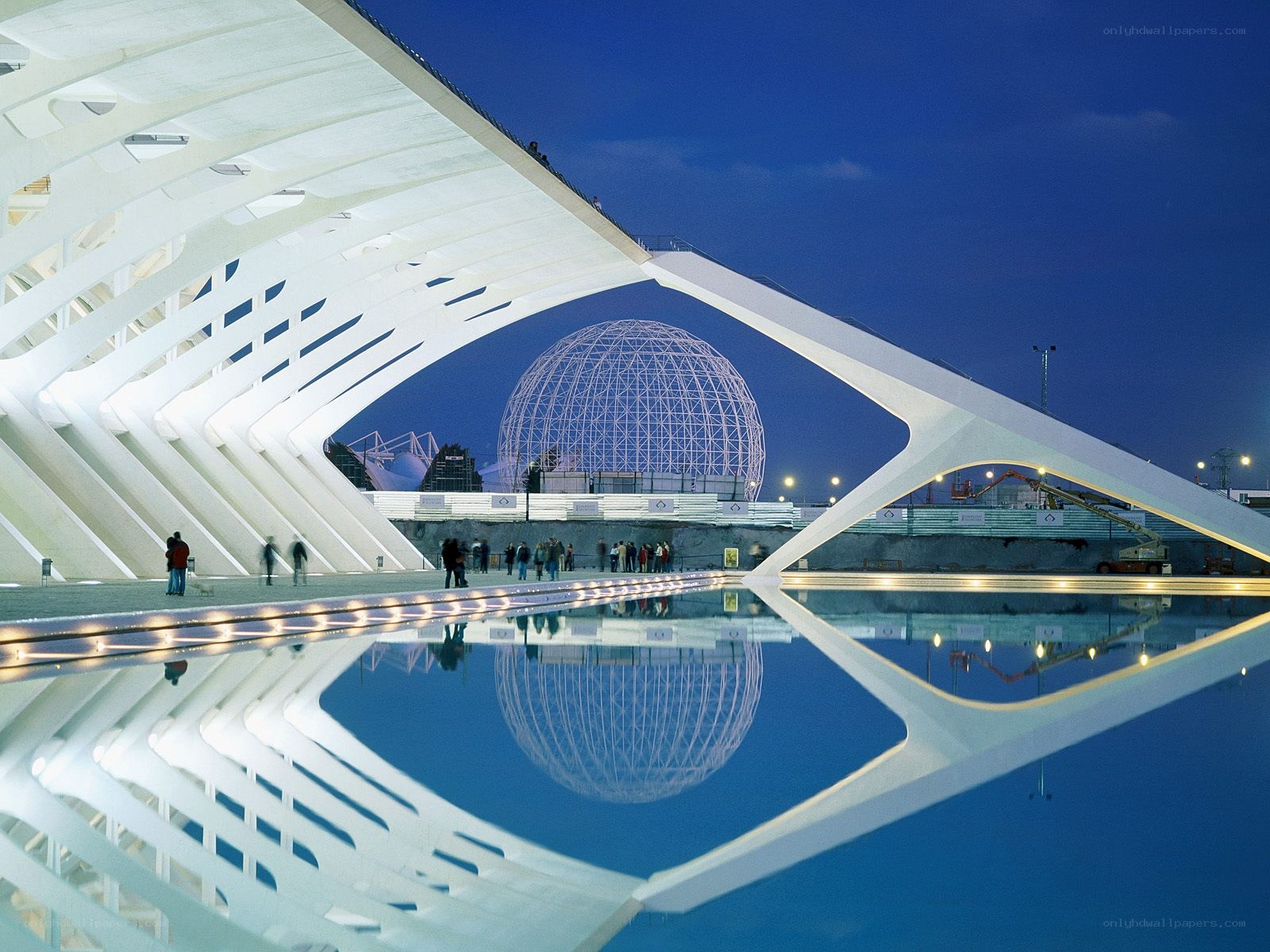 Modern architecture at dusk
