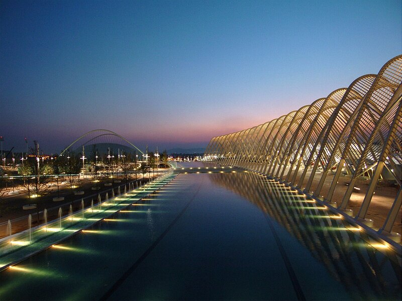 Modern Architecture at Dusk — Blue, Serene, Night