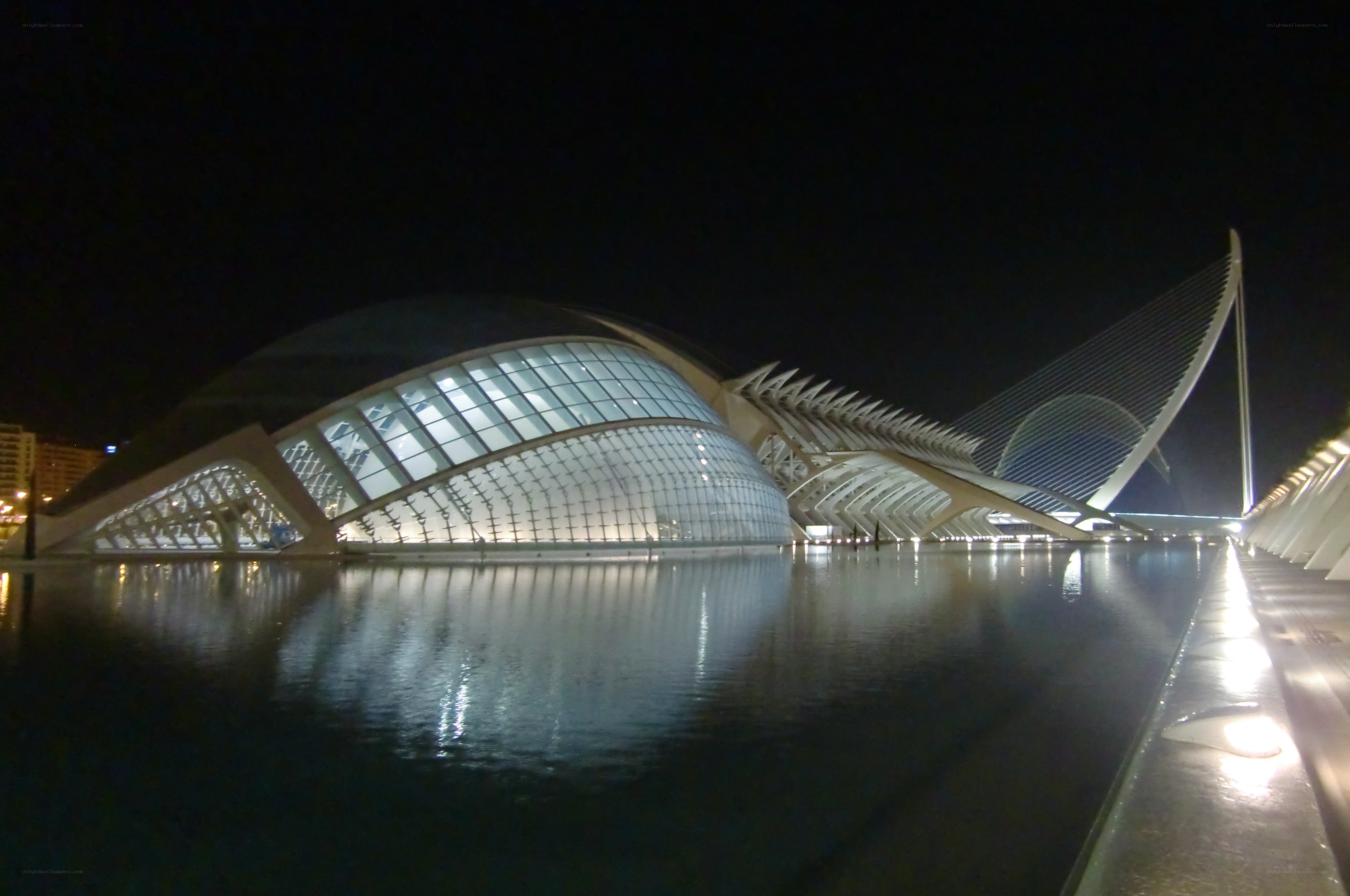 modern architecture at night
