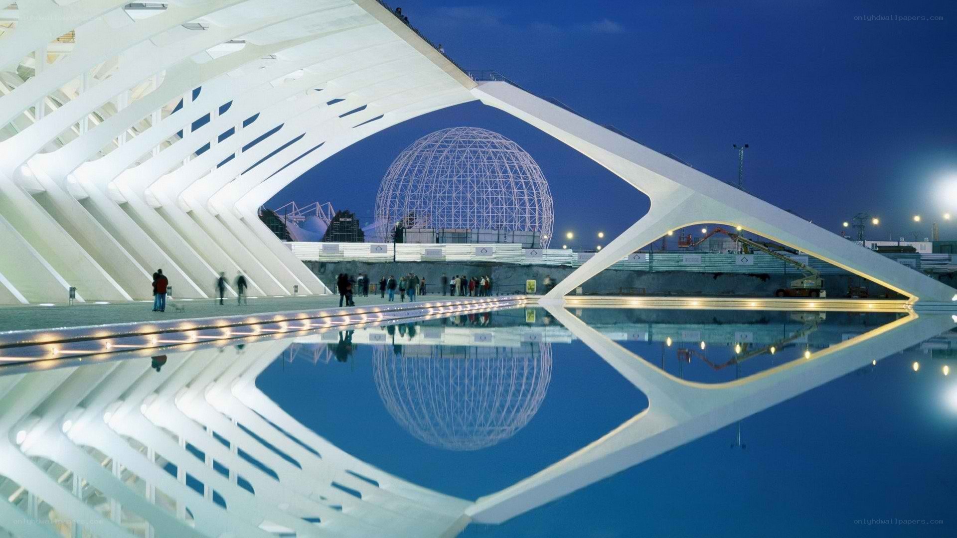 Modern architecture at night