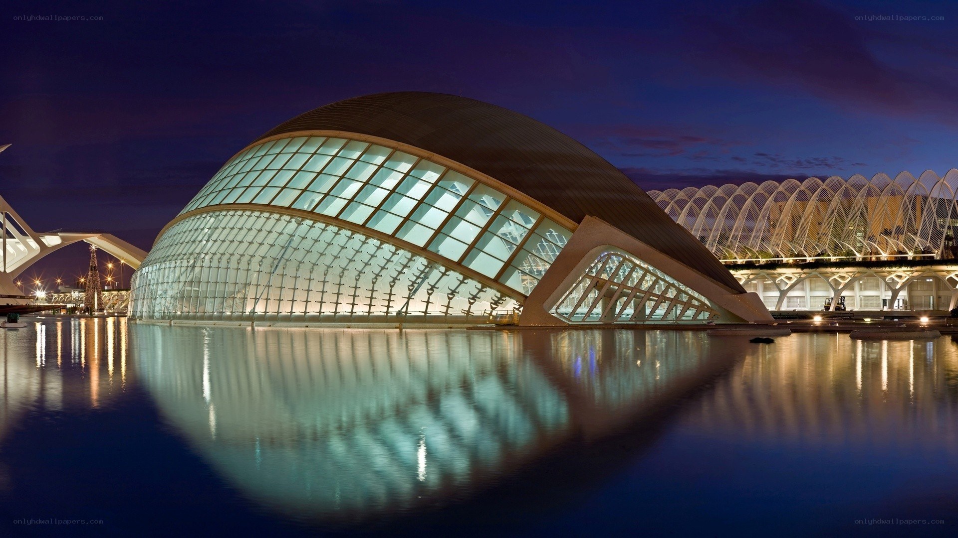 Modern architecture at night