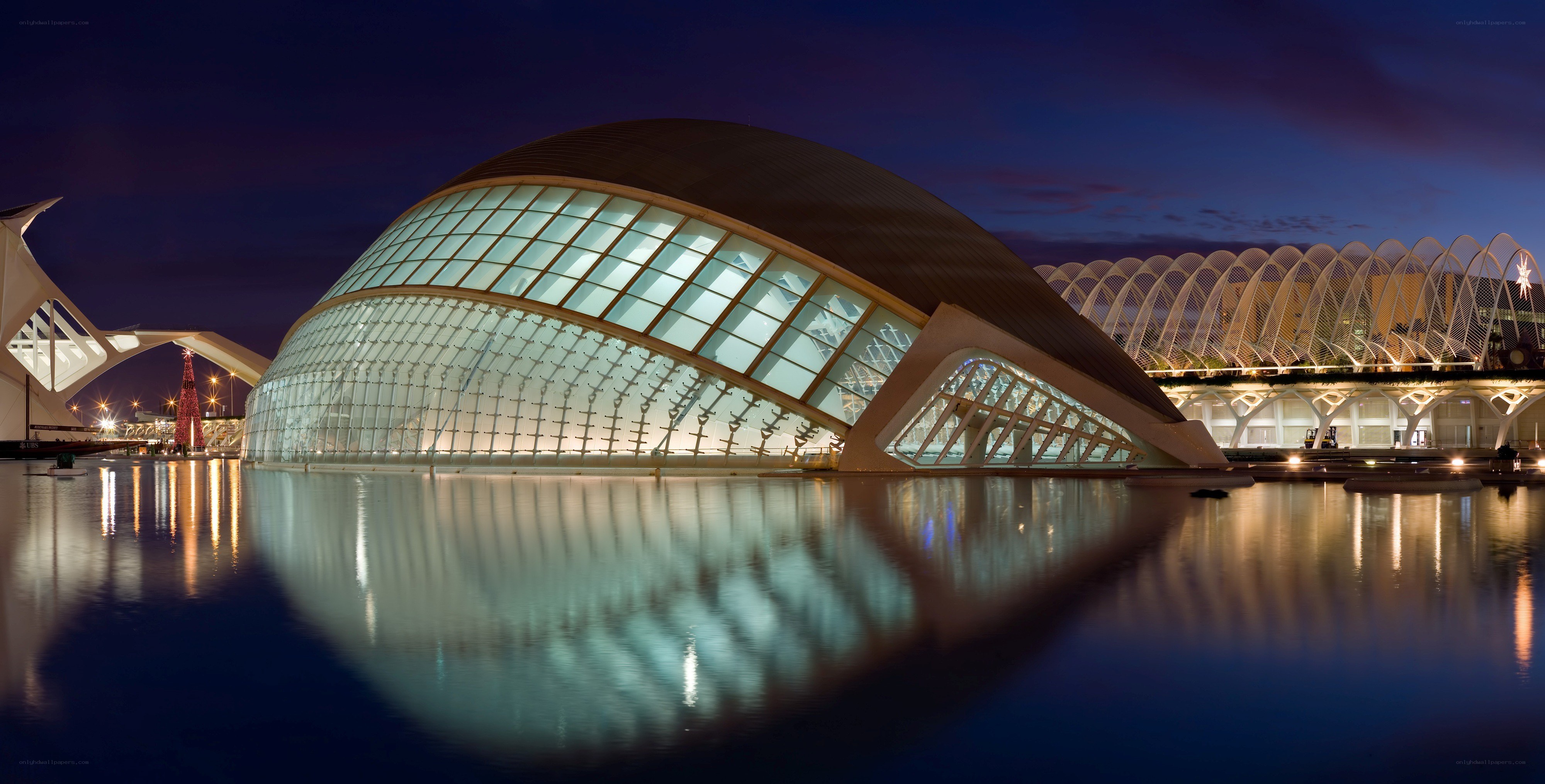 Modern architecture at night
