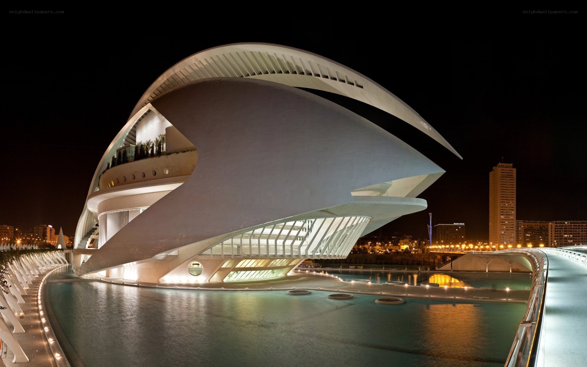Modern architecture at night