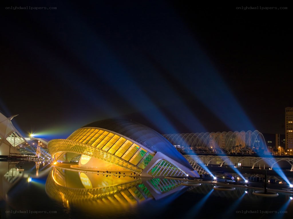 Modern architecture at night