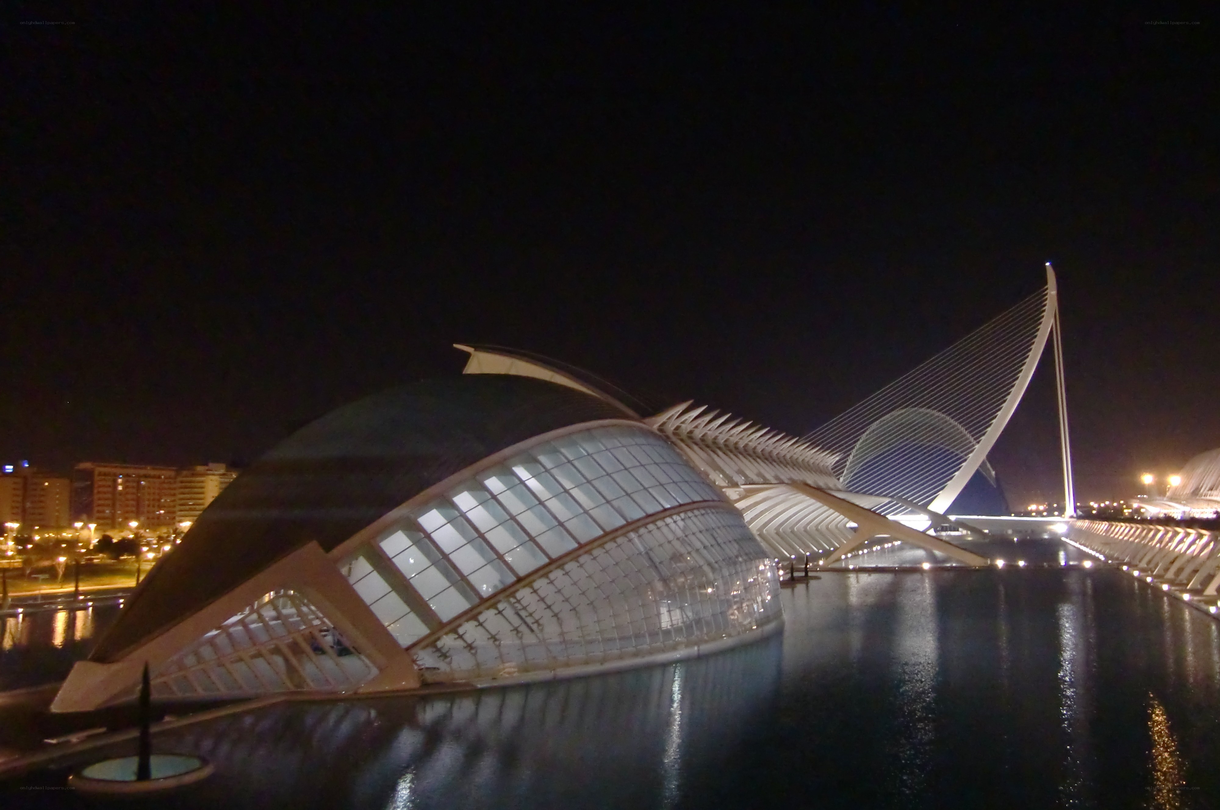 modern architecture at night