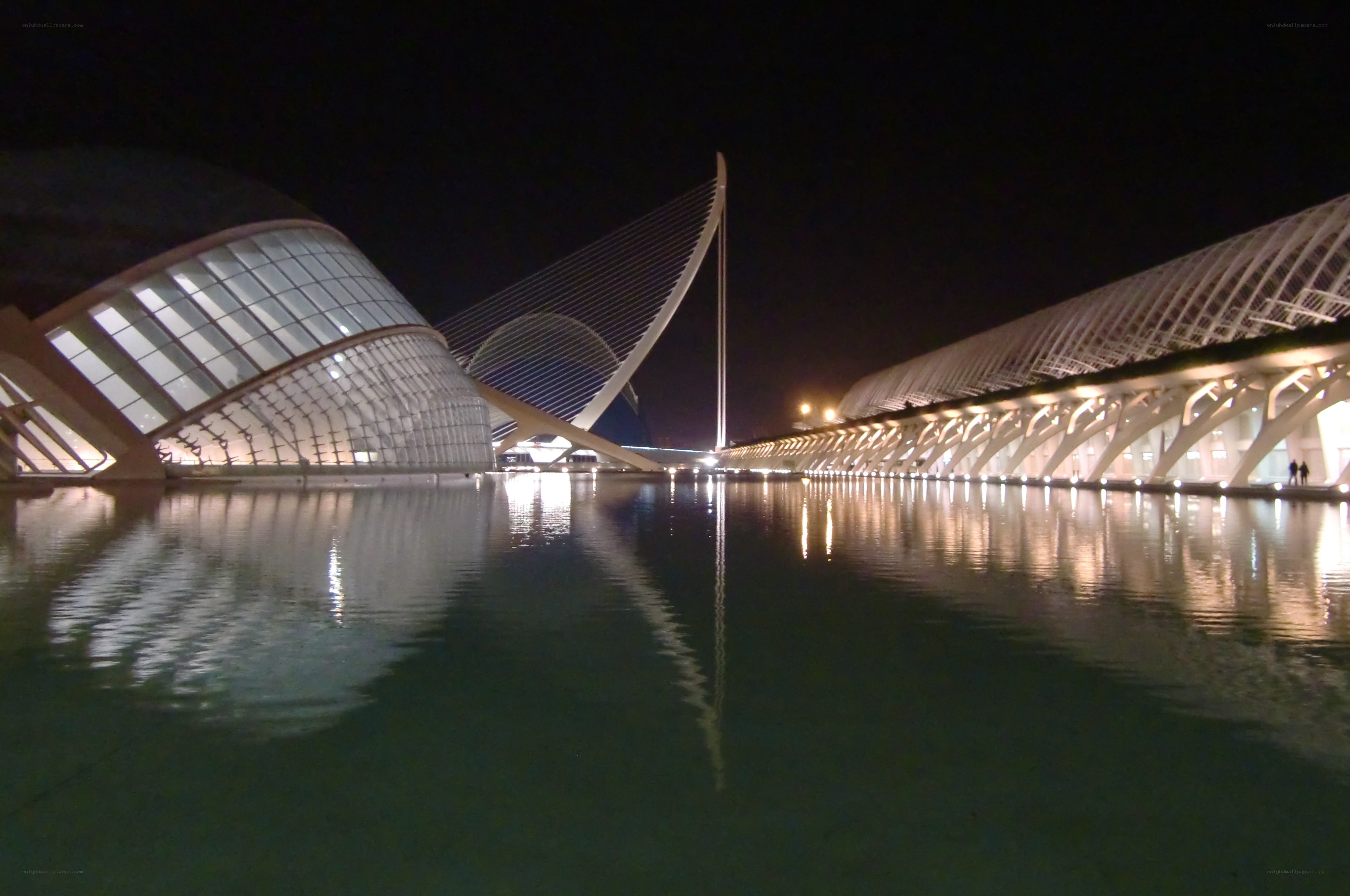 Modern architecture at night