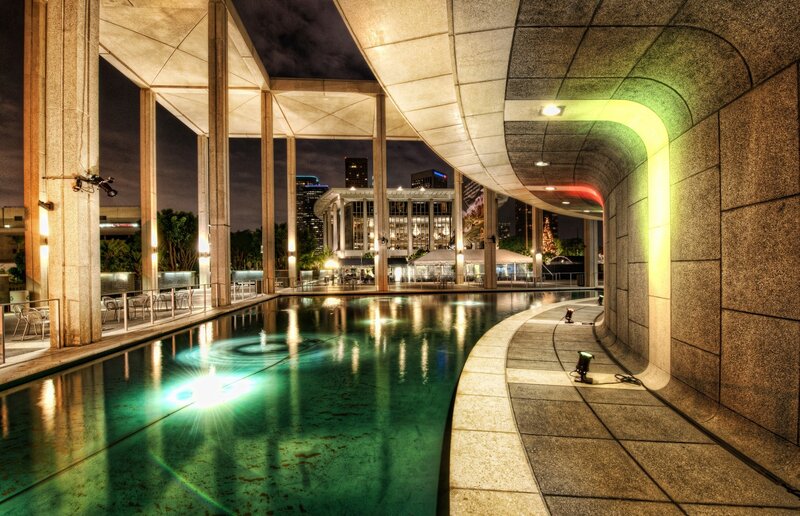 Modern Architecture at Night — Green