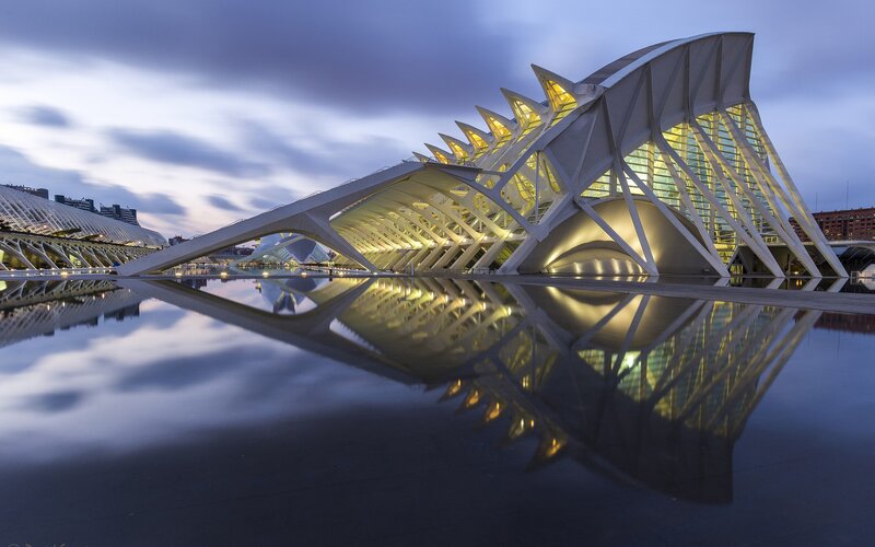 Modern Architecture Building — Blue