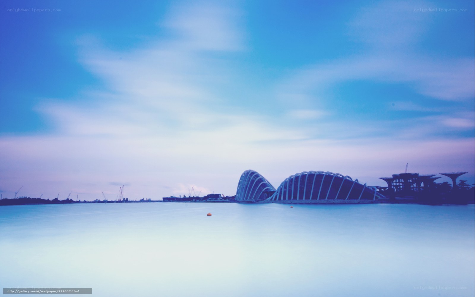 Modern architecture by the water