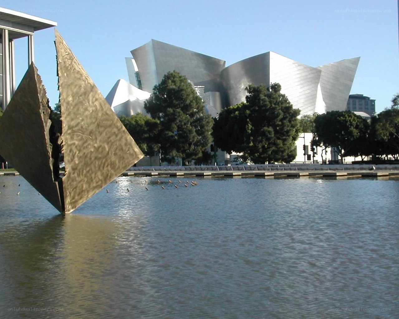modern architecture by water