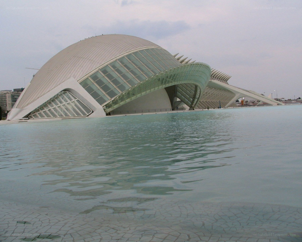 modern architecture by water