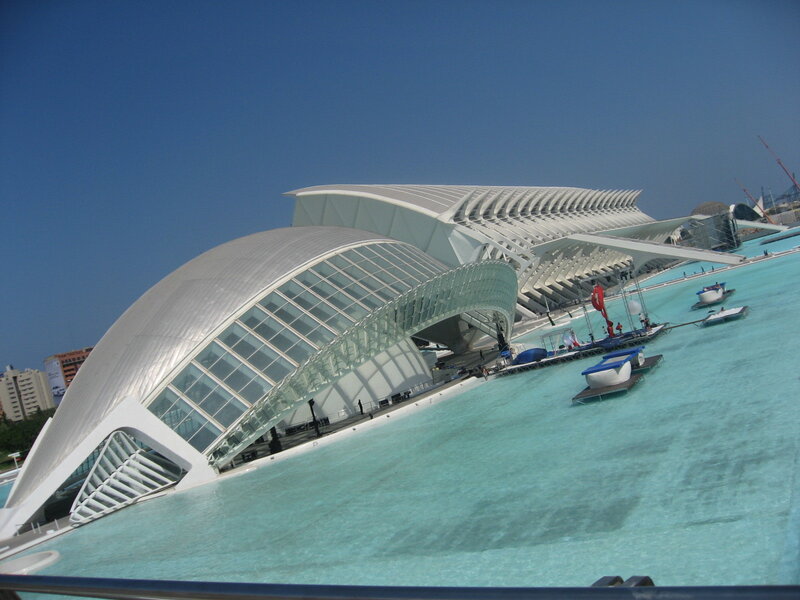 Modern architecture by water