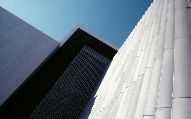 Modern architecture under blue sky