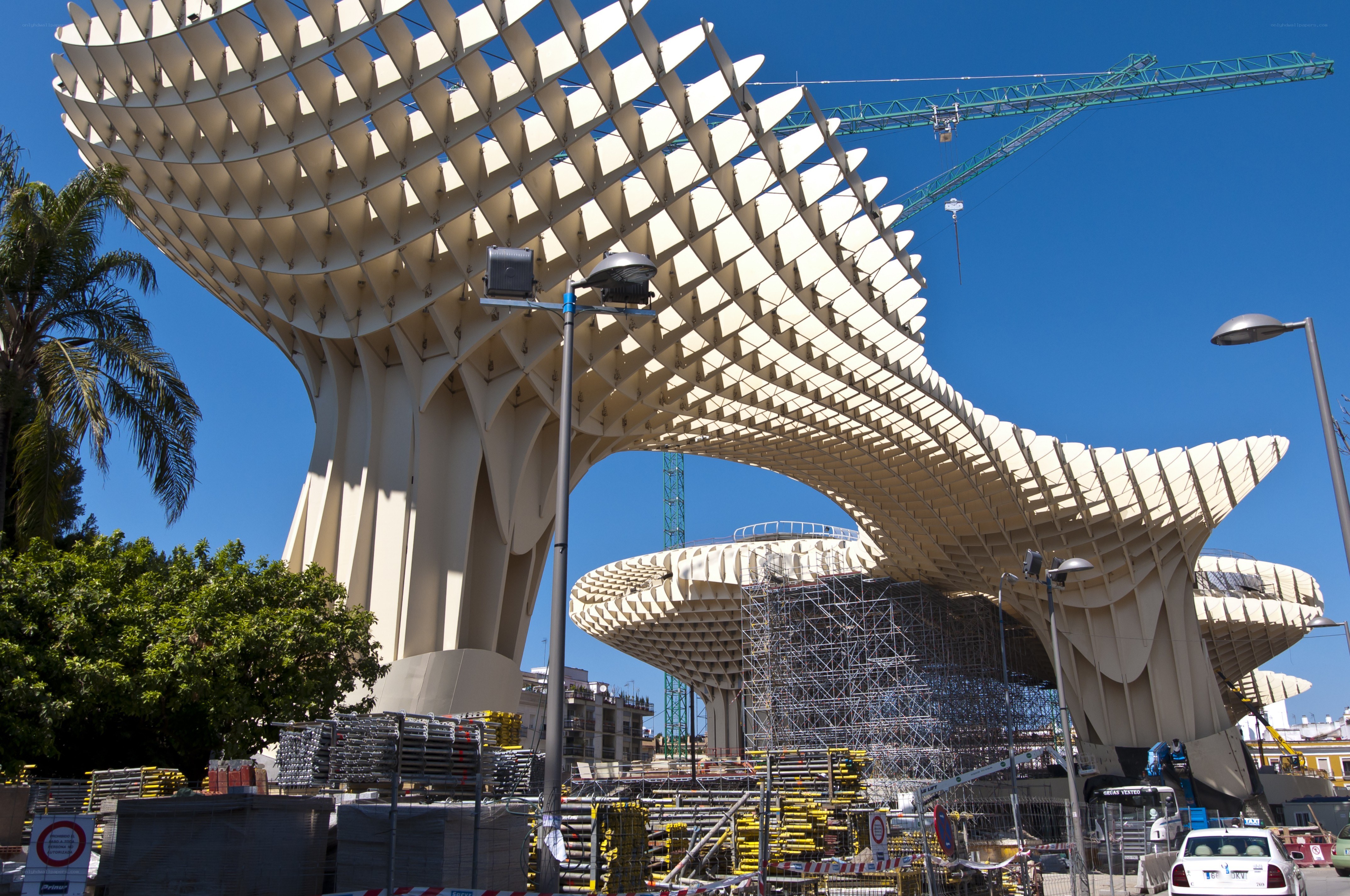Modern architecture under construction
