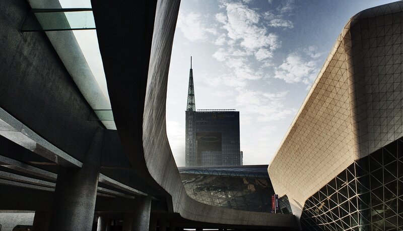 Modern architecture with skyscraper