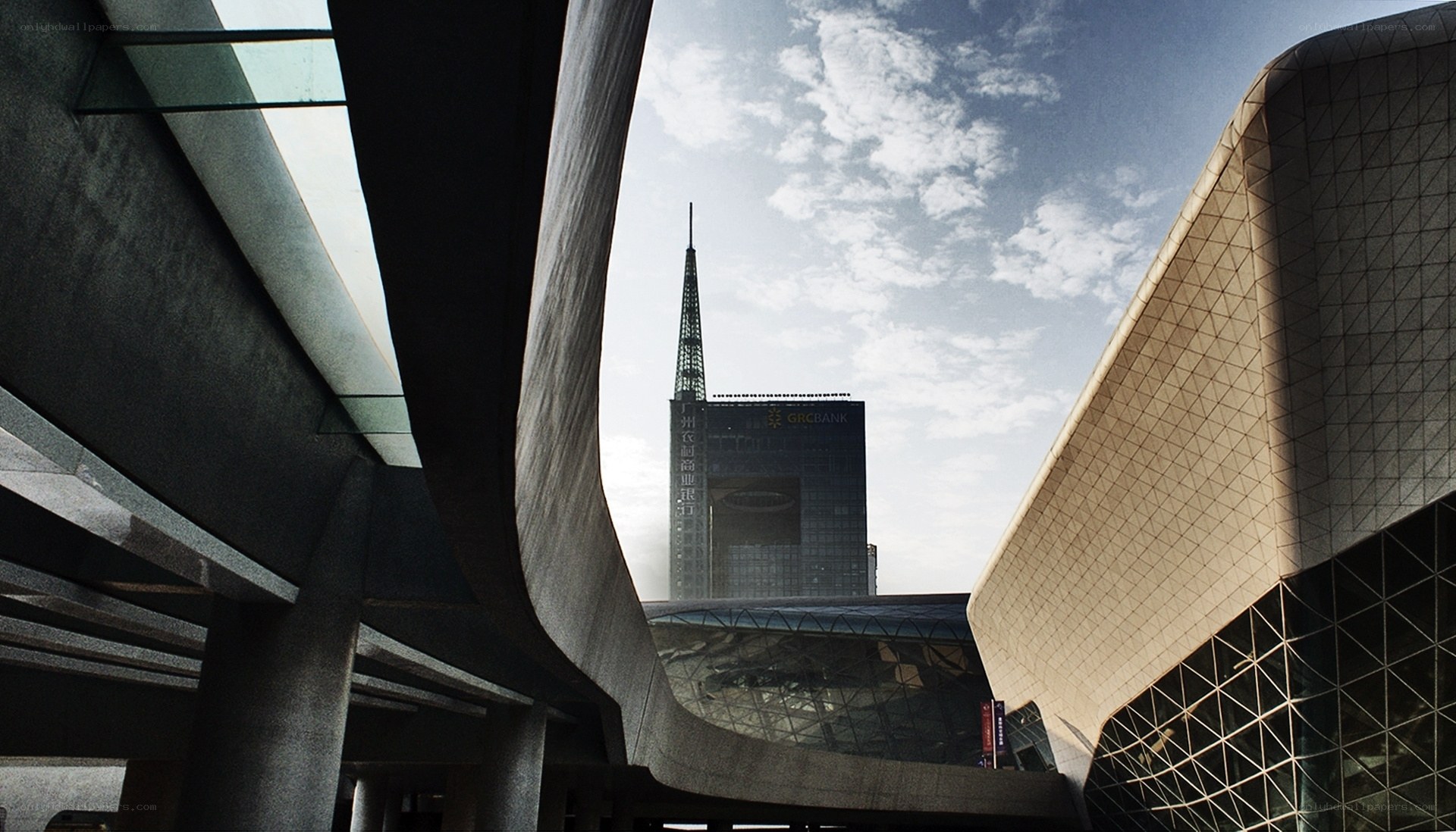 Modern architecture with skyscraper