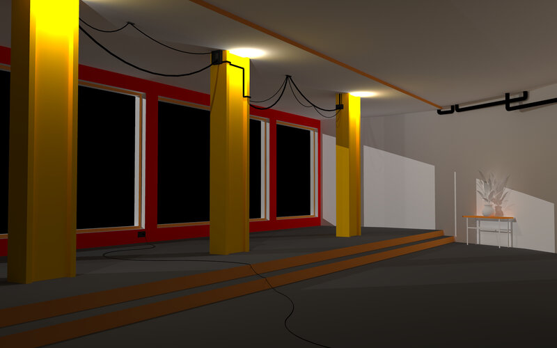 modern art gallery interior