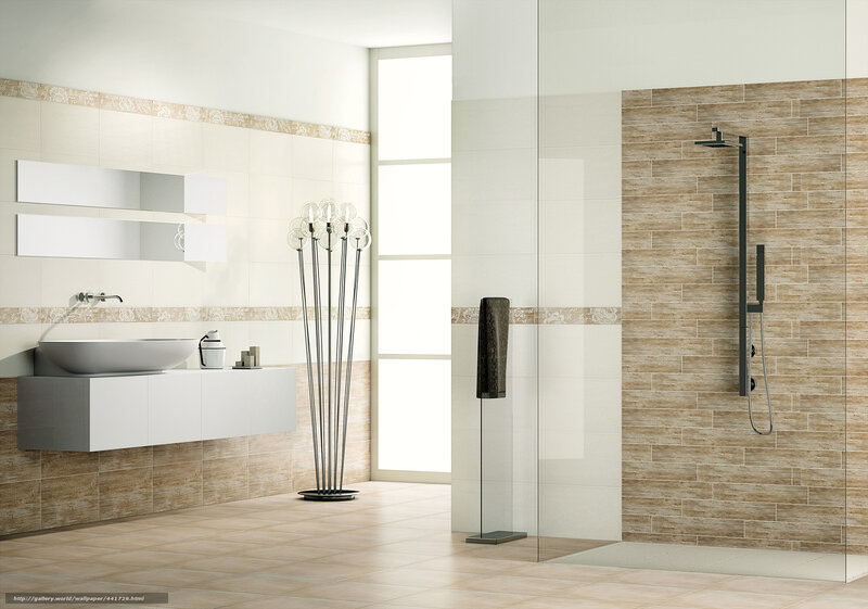 Modern Bathroom Interior — Beige, Clean