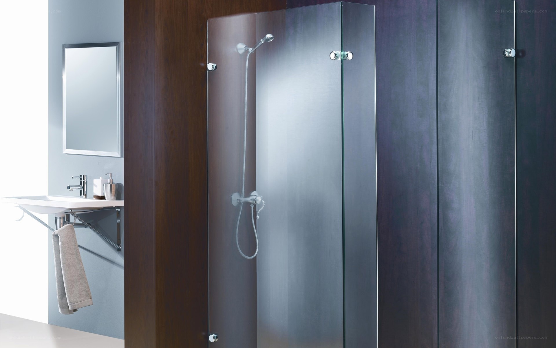Modern bathroom shower area