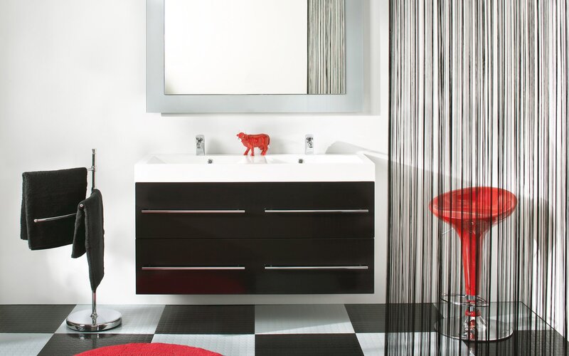 modern bathroom vanity setup