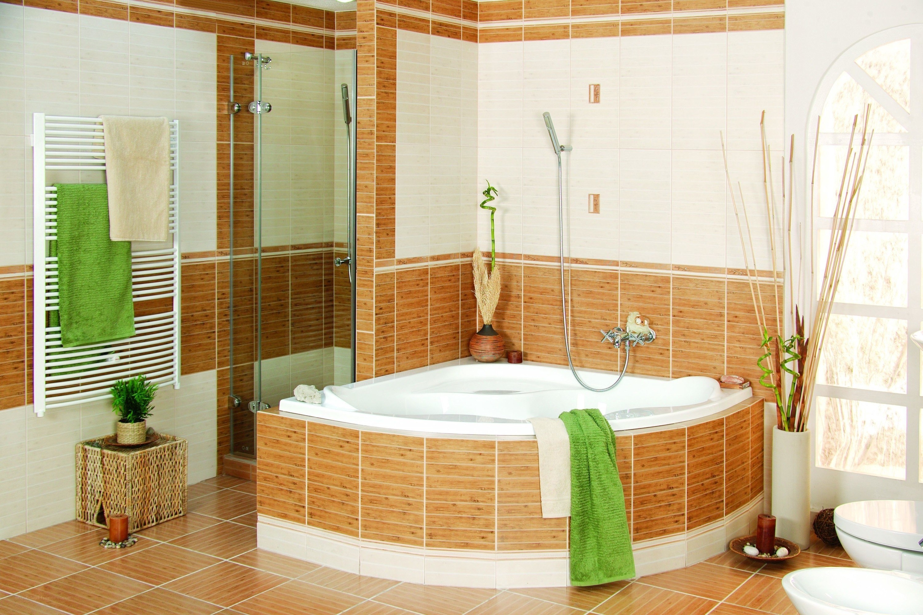 modern bathroom with bathtub