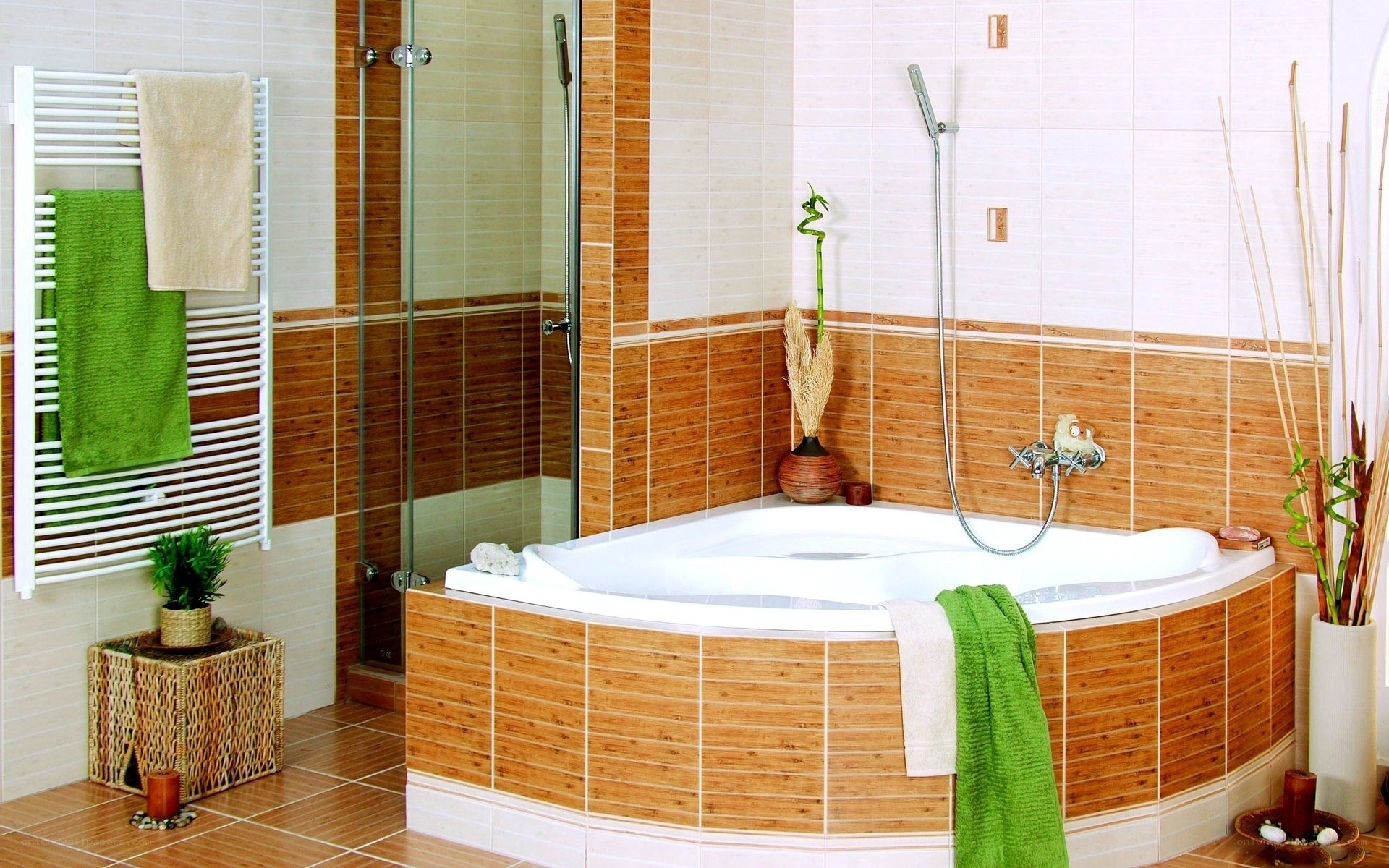 modern bathroom with bathtub