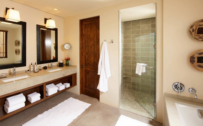 Modern bathroom with double vanity