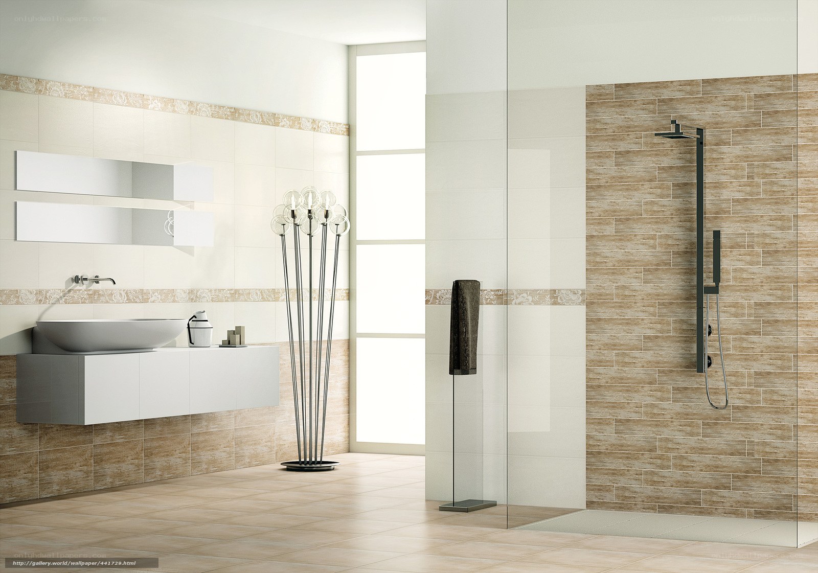 modern bathroom with shower
