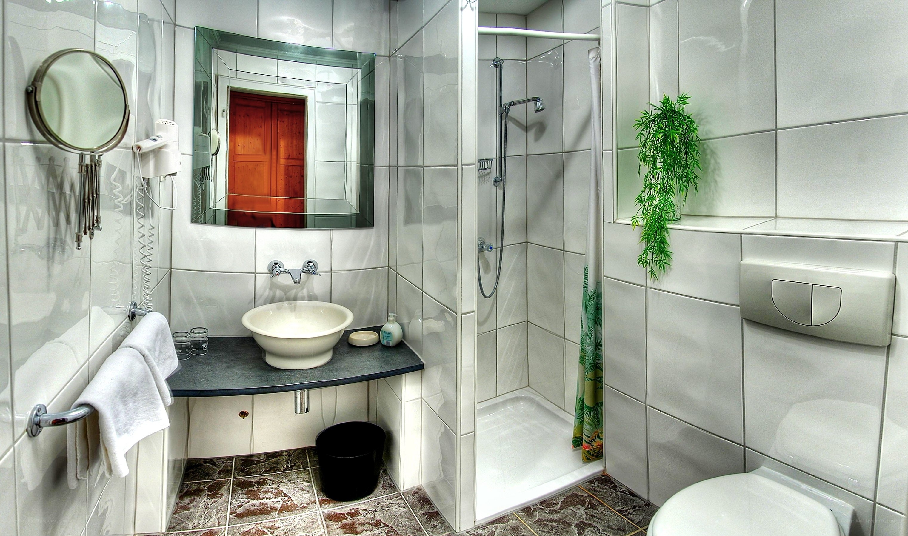 Modern bathroom with shower