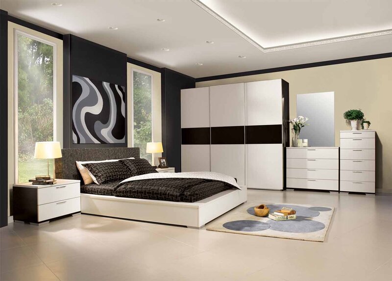 Modern Bedroom Furniture Set — White