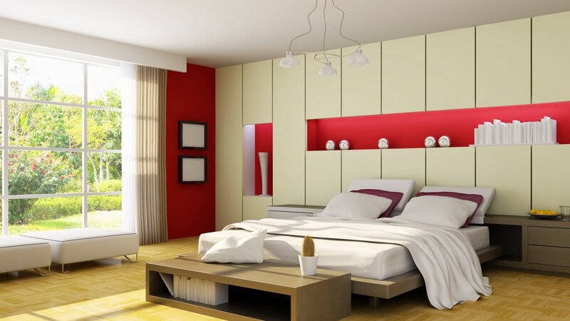 Modern Bedroom Interior — White, Calm
