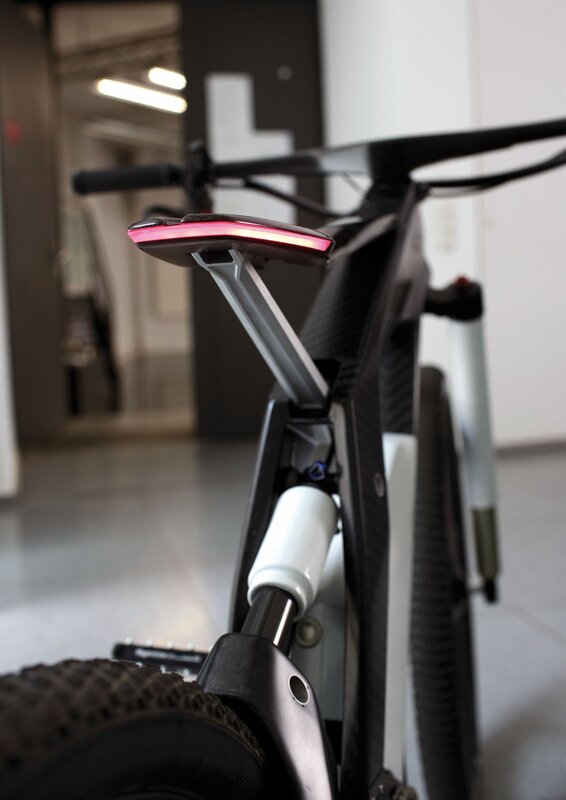 modern bicycle with integrated light