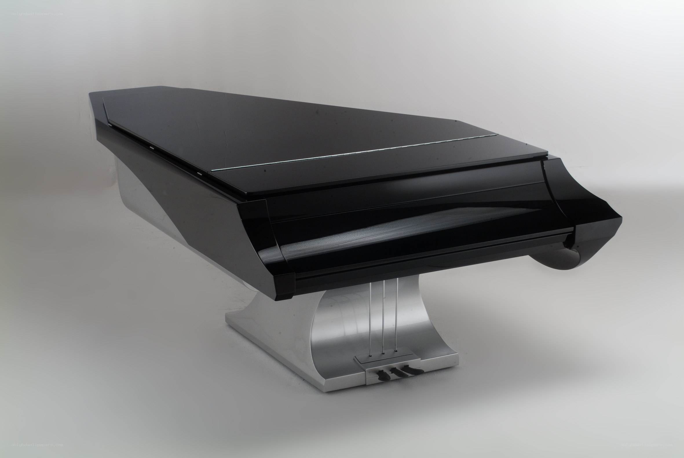modern black grand piano