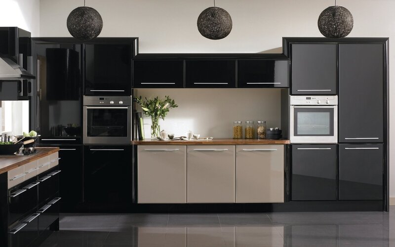 modern black kitchen design