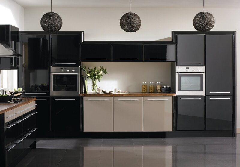 Modern black kitchen design