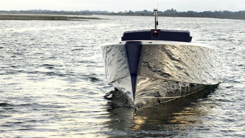 modern boat on calm water