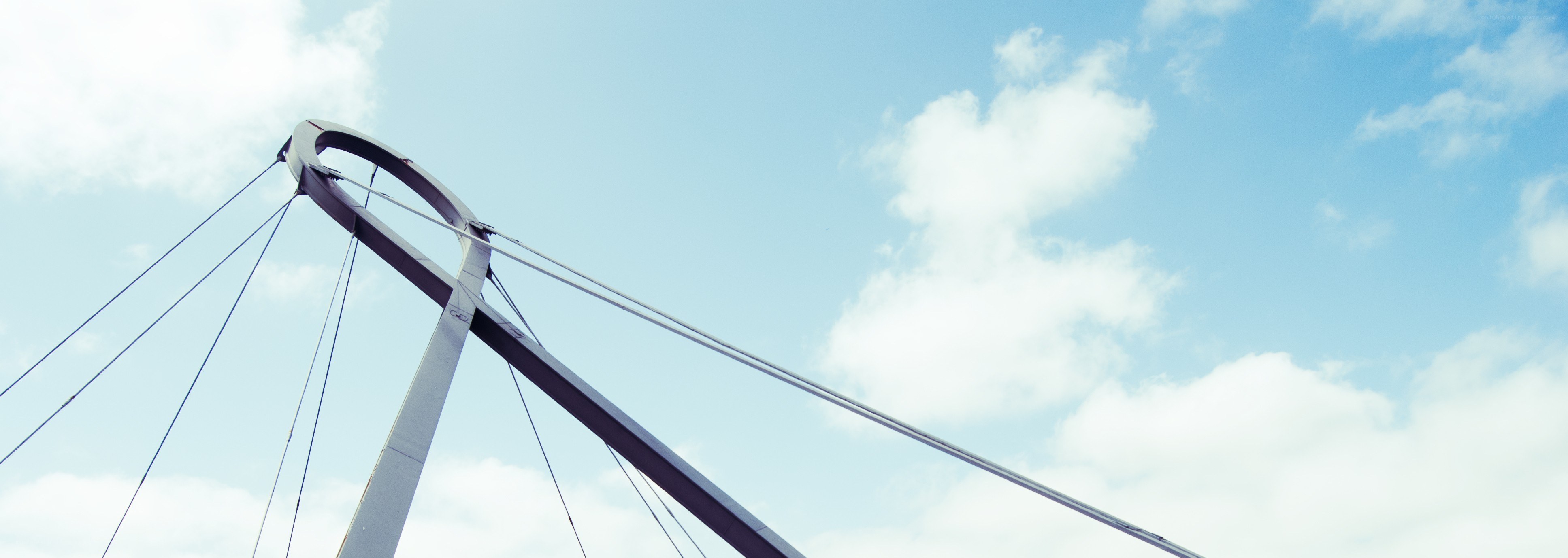 modern bridge against blue sky